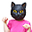 リアルゴムマスク　黒ネコ